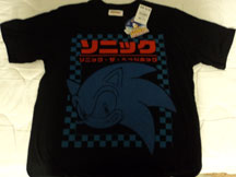 Japan Sonic Name Top Shirt Black
