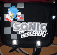 Sonic Squares Buckle Laptop Bag