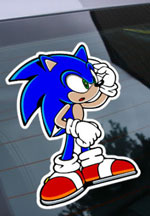 Fake Sonic car decal