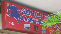 Sonic Cyber Cafe Sign Ecuador