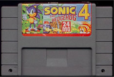 Sonic 4 Super Nintendo cartridge