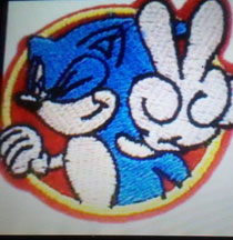 Fake Embroidered Sonic Patch