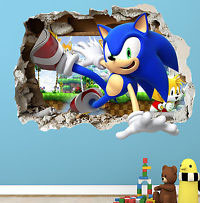 Sonic leap fake wall sticker