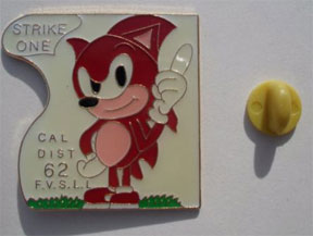 Strike One Red Ugly Sonic Cal Dist Pin
