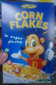 Zolote Corn Flakes Fake Mascot