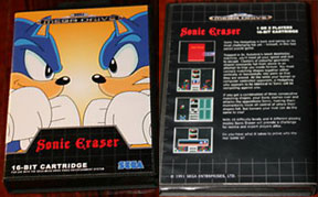 Sonic Eraser Bootleg Game Box