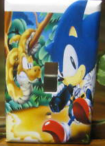 Fake light switch plate Sonic