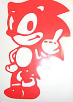 Red Finger Shabby Sticker