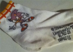 Faded Chinese Sonic Sock