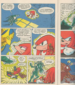 Early Knuckles comic interior art with Archie Ant and Enerjak