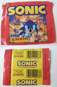 Sonic Classic Panini Sticker Package