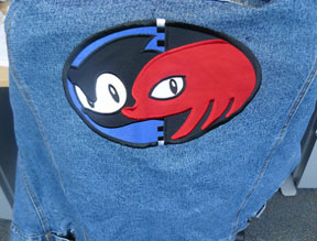 Sonic Knuckles Symbol Jean Jacket