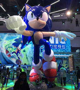 Giant Sonic Float Frontiers Booth Display