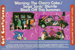 Cherry Coke Sonic Sega Demo Shuttle