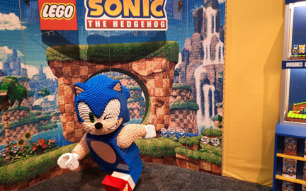 Lego Booth Big Sonic Sculpture
