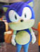 A Giant Head Sonic Costume Suit