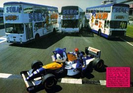 UK Tall Bus Tour  Race Car Mascot Suit 1993