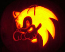 Sonic Adventure Style Pumpkin Carved
