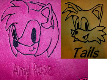 Amy Embroider Pillow Tails Pillow