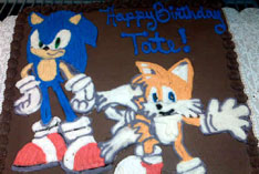 Sonic Birthday Sheet Cake