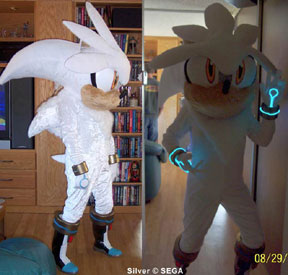 Light Effect Silver Fan Costume