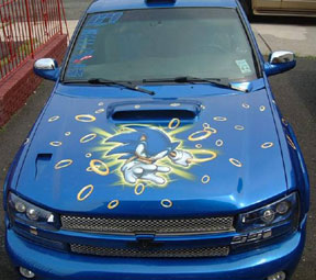 Sonic & Rings Glittery Hood Show Truck