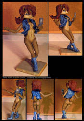 Sally Running Fan Statue Painted