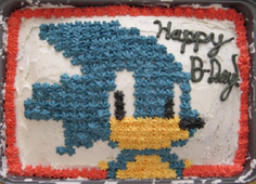 Pixel Iced Sonic Cake