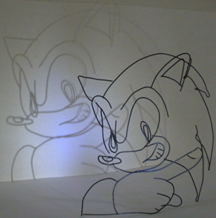 Wire Sonic face casts shadow