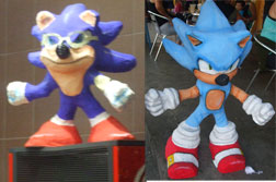 Sonic paper sculpture goblins