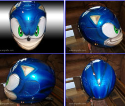 Motorcycle Helmet Sonic Head Theme