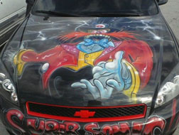 Eggman Car Hood Painting