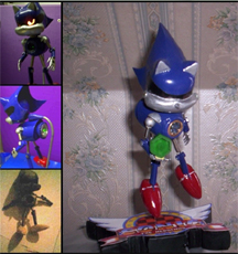 Recycled Materials Metal Sonic Fan Figure