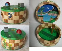 Green Hill Zone theme Wooden Box