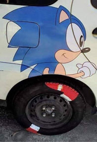 Sonic Car Art Feet Go Round