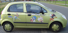 Green Sonic Car Side