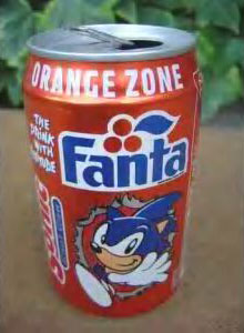 Sonic Orange Zone Fanta Can