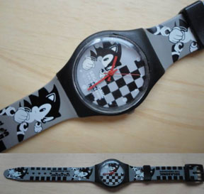 Black & White Checker Sonic Wrist Watch
