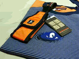 Cell phone holder wallet item on a shirt
