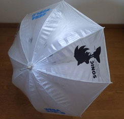 White Plastic Sega World Japan Umbrella