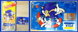 sonic card credit visa japan hedgehog themed cards japanpages sonicgear