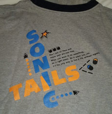 Sonic Tails Quote Names Only Gray Tee