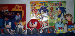 Collected SonicX Plushes & Posters