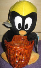 Black Bird Penguin Animal Sonic Basket Plush
