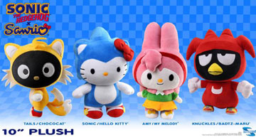 Sanrio Sonic Friends Plushes 10 Inch