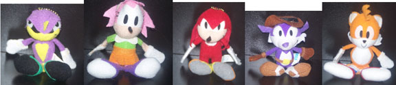 Sonic Fighters Mini Keychain Plushes