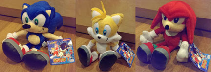 Sonic X Small Size Plush Tails Knuckles