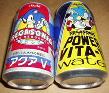 Sonic Aqua & Power Vita Water Drink Cans