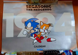1994 Big Wall Calendar Sonic