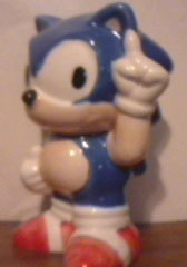 Sonic Ceramic Figural Salt Shaker Side View photo
